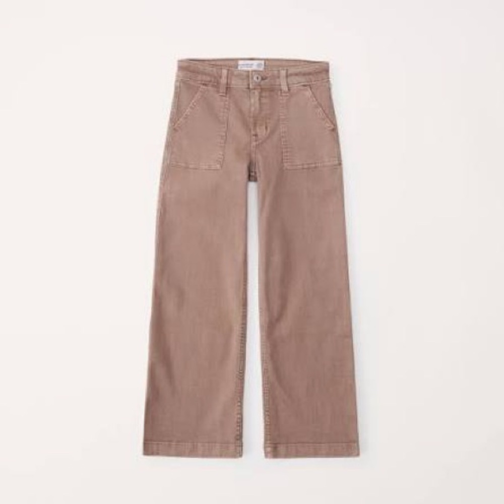 Abercrombie Girls High Rise Wide Leg Pants/Jeans